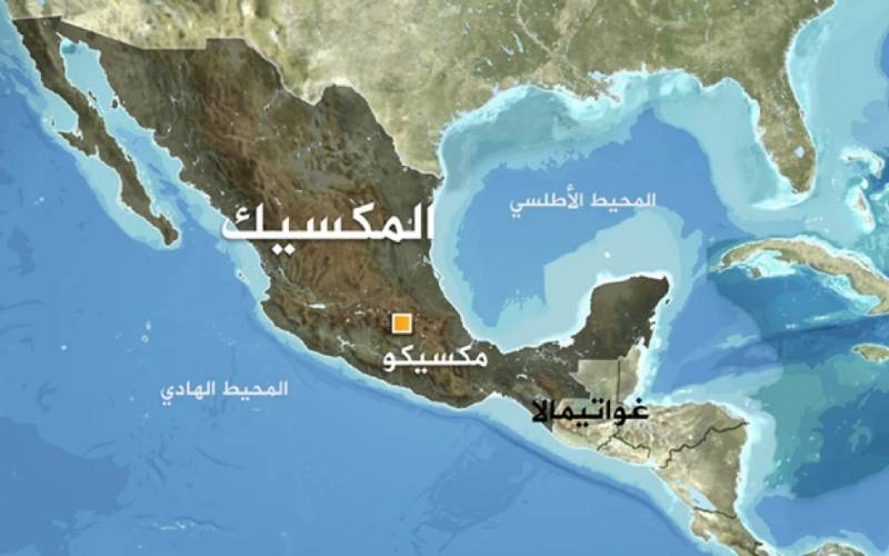 موقع المكسيك على الخريطة