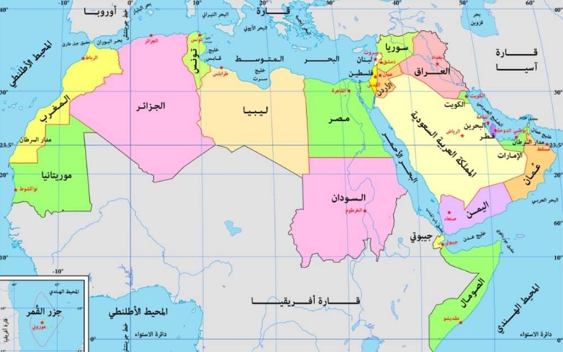 خريطة الوطن العربي
