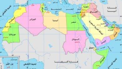 خريطة الوطن العربي بدقة عالية - خريطة الدول العربية